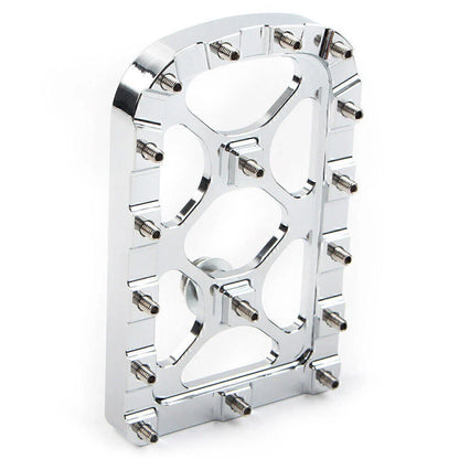 CNC Chrome MX Style Large Brake Pedal Pad Cover for Harley Electra Glide, Softail