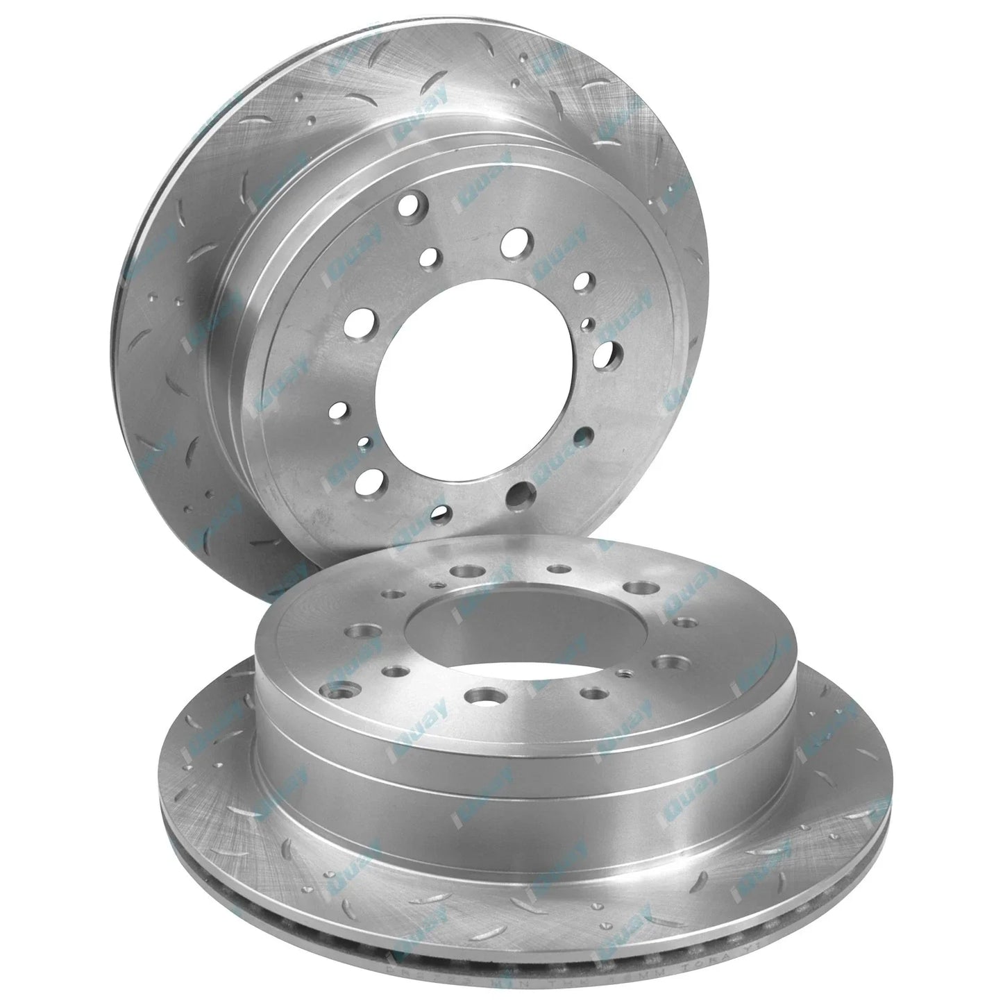 Rear Dimple Drilled Slotted Disc Brake Rotors & Pads for 200 Series Landcruiser