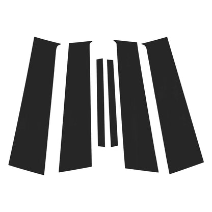 6 Pcs Black Door Pillar Window Trim for Honda City (2015-2019)