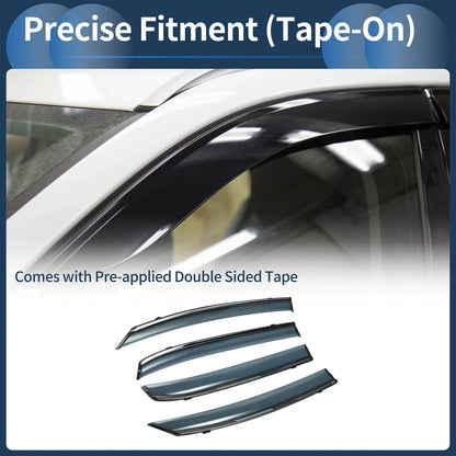 Window Deflectors for Honda Fit Side Window Vent Visors Black 2021-2023