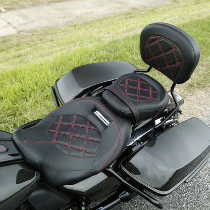 Driver & Passenger Backrest Pad for Harley CVO Street Road Glide (2009 - 2023)