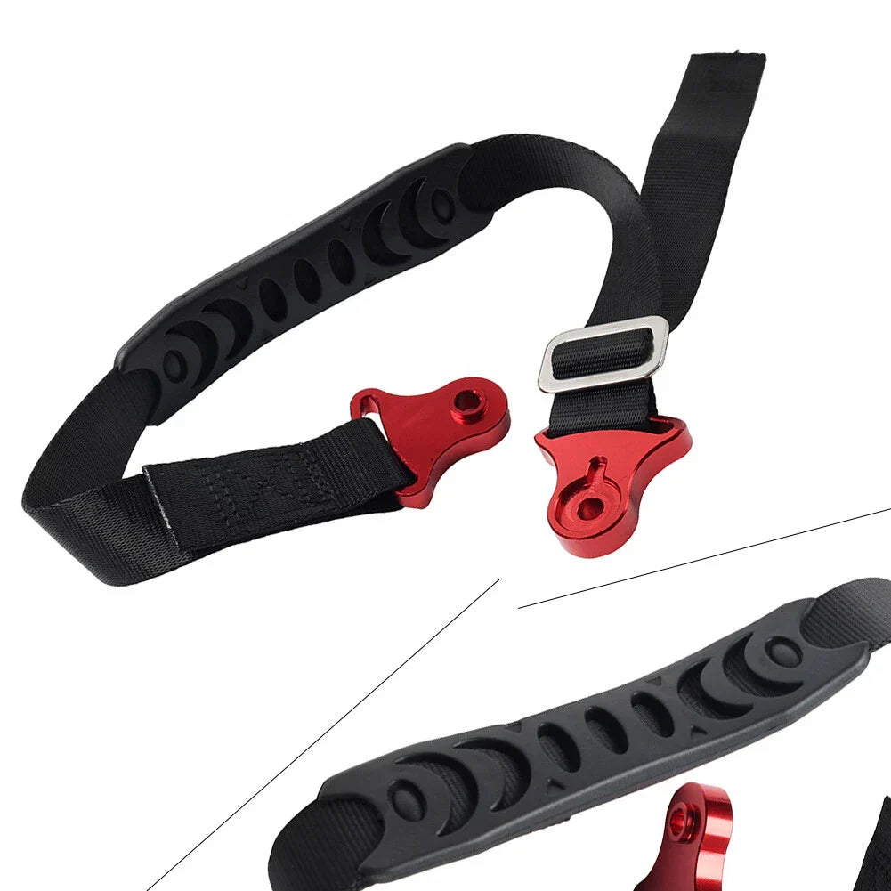 Red Universal Adjustable Motorcycle Fork Rear Seat Rescue Strap Sling