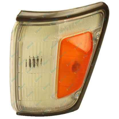 Grey Trim Corner Indicator Park Lights Pair for Toyota Hilux 1988-1991