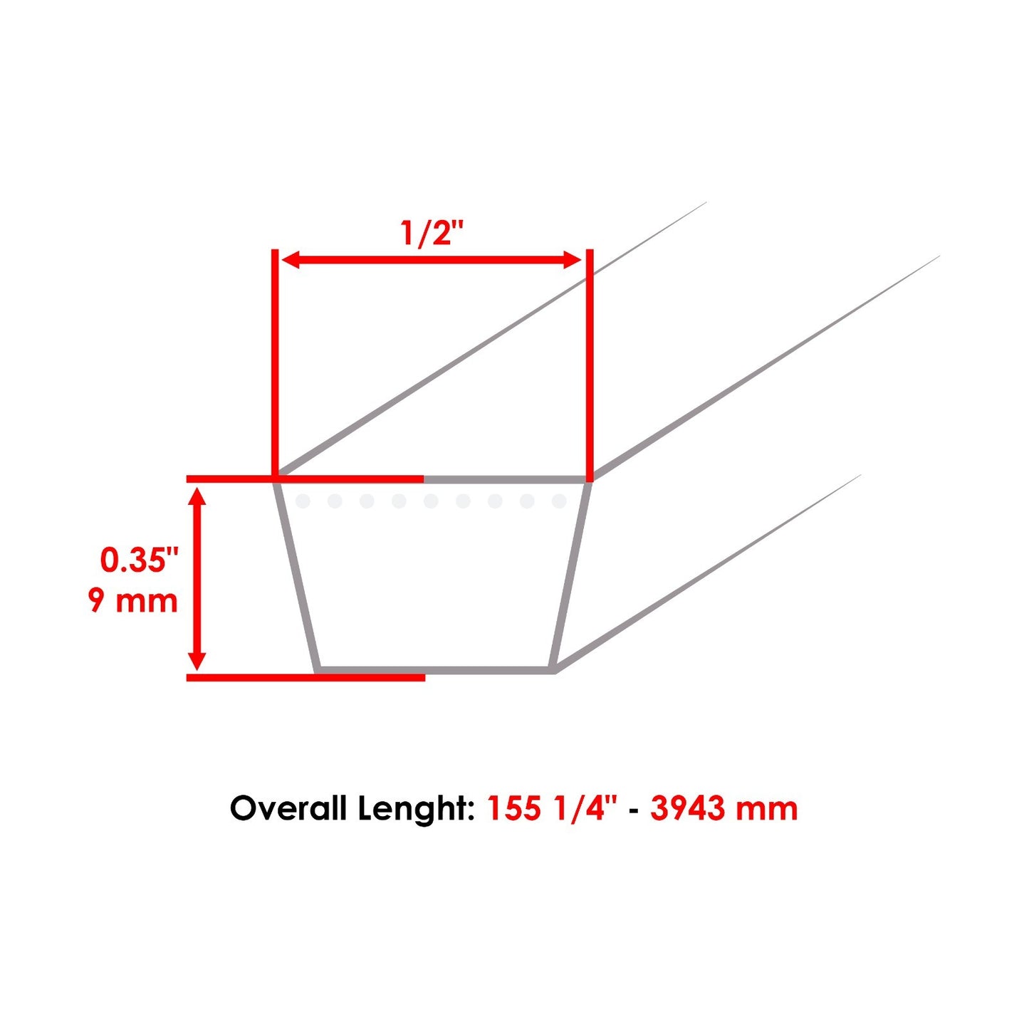 Deck Belt 50 Inch Replacement for Snapper EZT20500 (2000–2001)