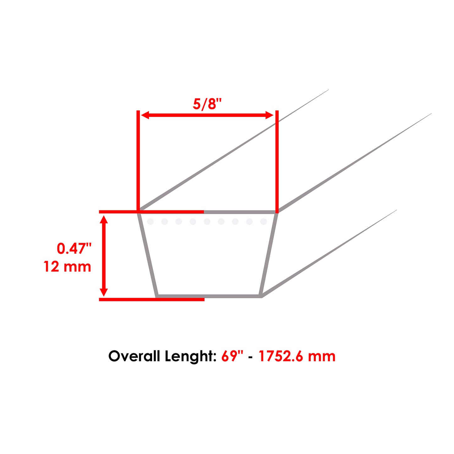Deck Belt Replacement for White Outdoor LT-120 LT-125 LT-135 (1980–2015)