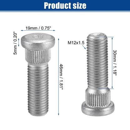 2 x M12x1.5 Wheel Lug Studs for LEXUS ES350 (2007-2012)