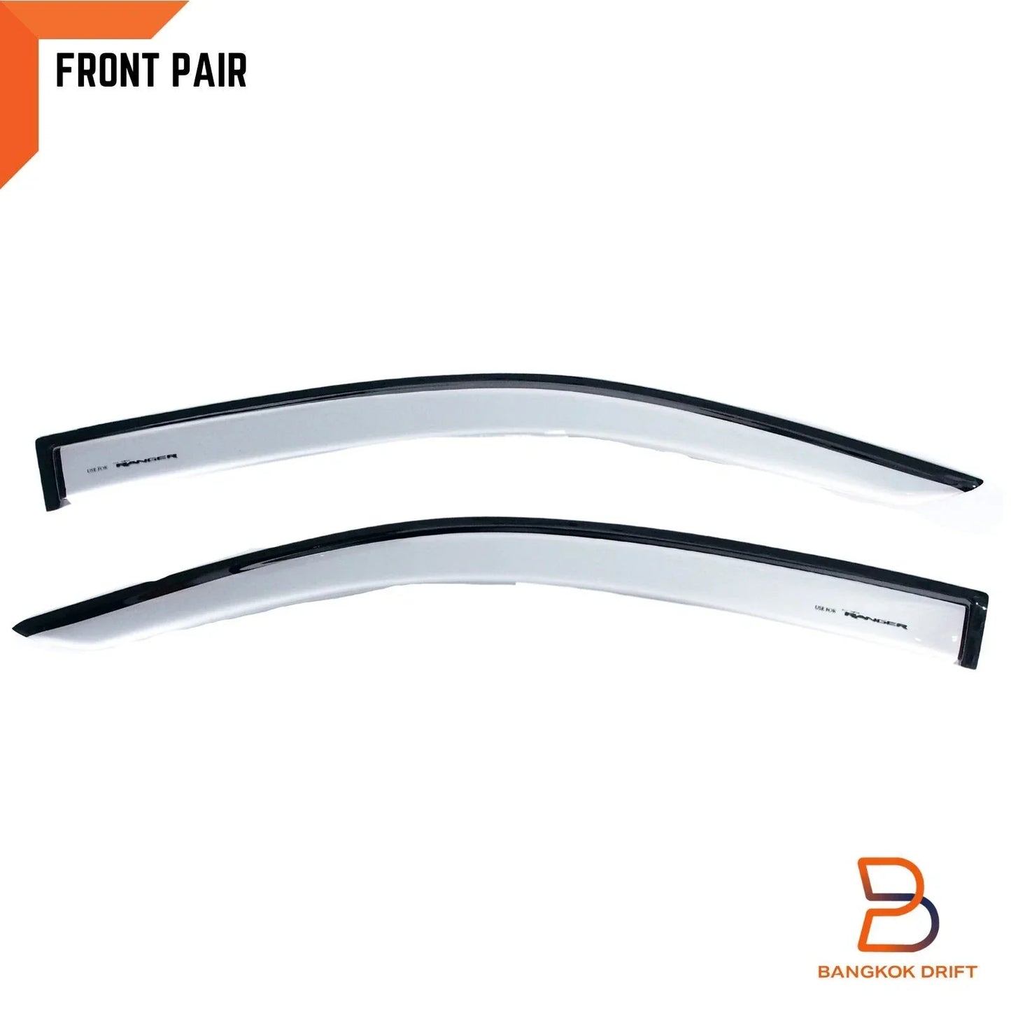 Silver Weather Shield Visor Sun Rain Guard for Ford Ranger (2022-2024)
