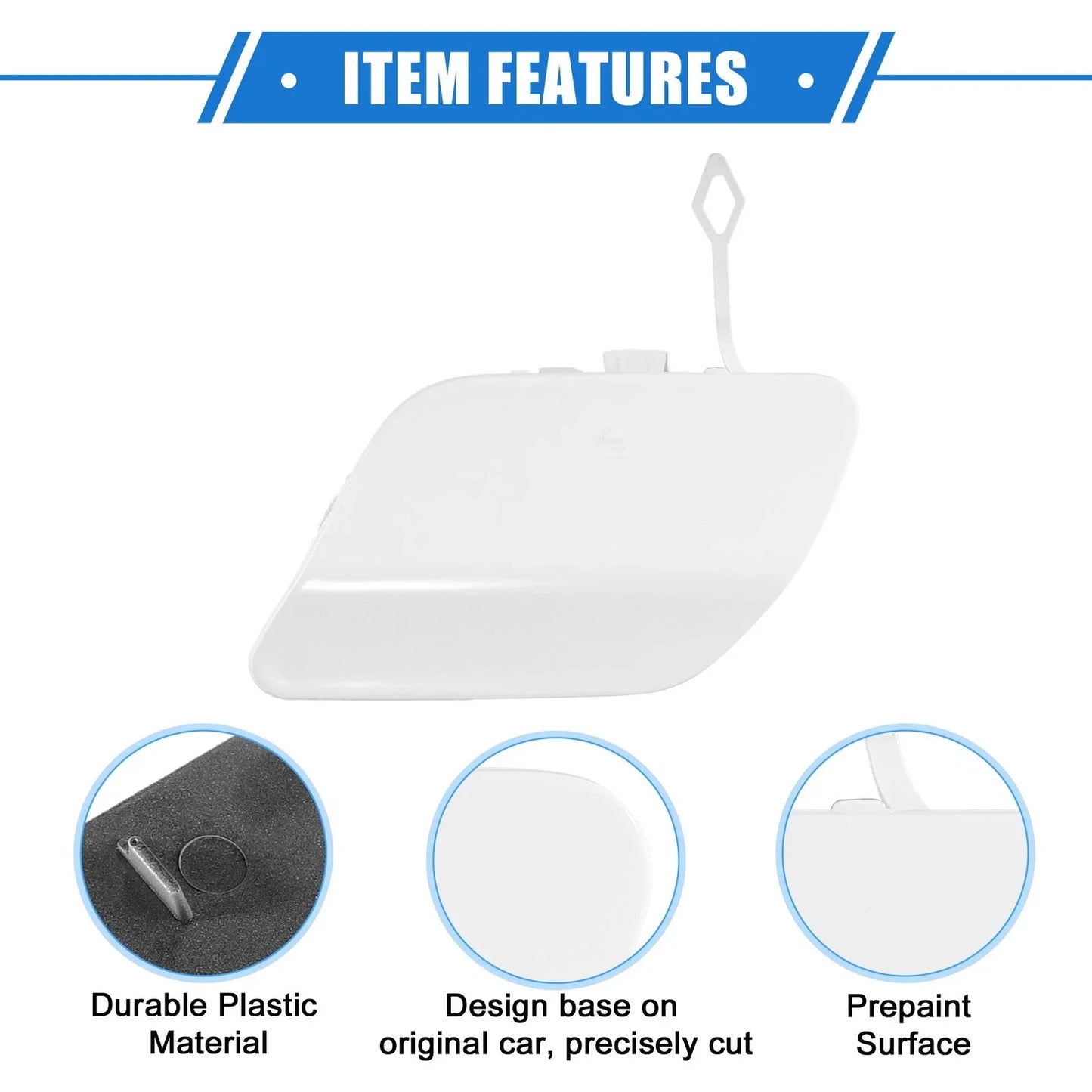 Car Rear Bumper Tow Hook Eye Cover for Mercedes-Benz C300 (2015-2021)