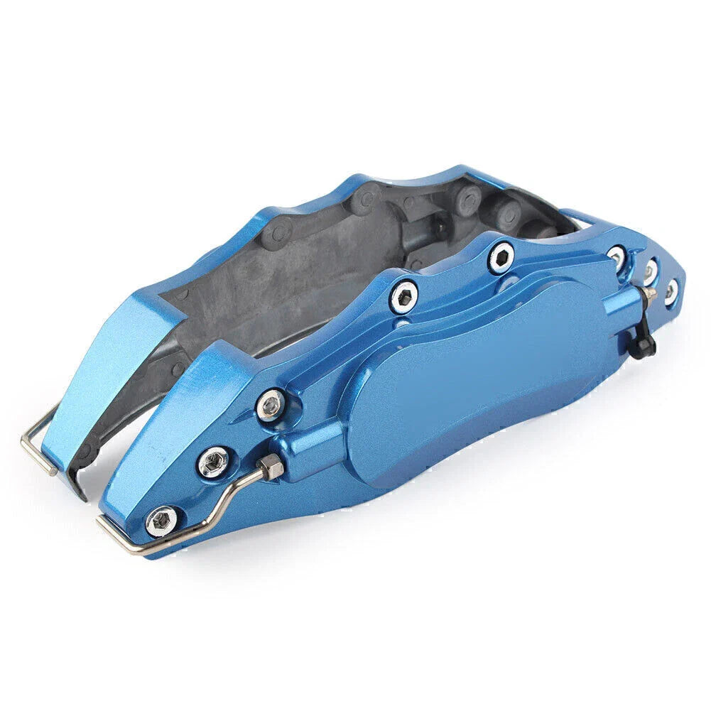 3D Metal Brake Caliper Covers for Universal Car Front & Rear Blue (18+)