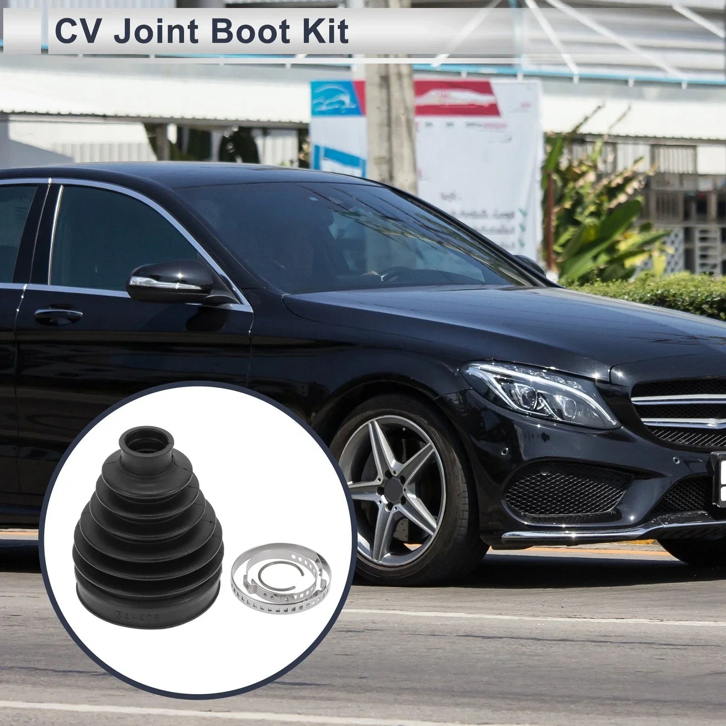 Inner CV Joint Boot Kit for Mercedes-Benz C300 (2008-2014) - 2 x Clamps