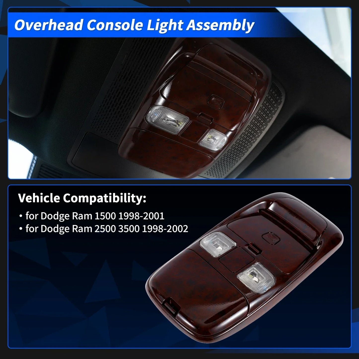 Overhead Console Light Assembly for Dodge Ram 1500 (2019-2023)