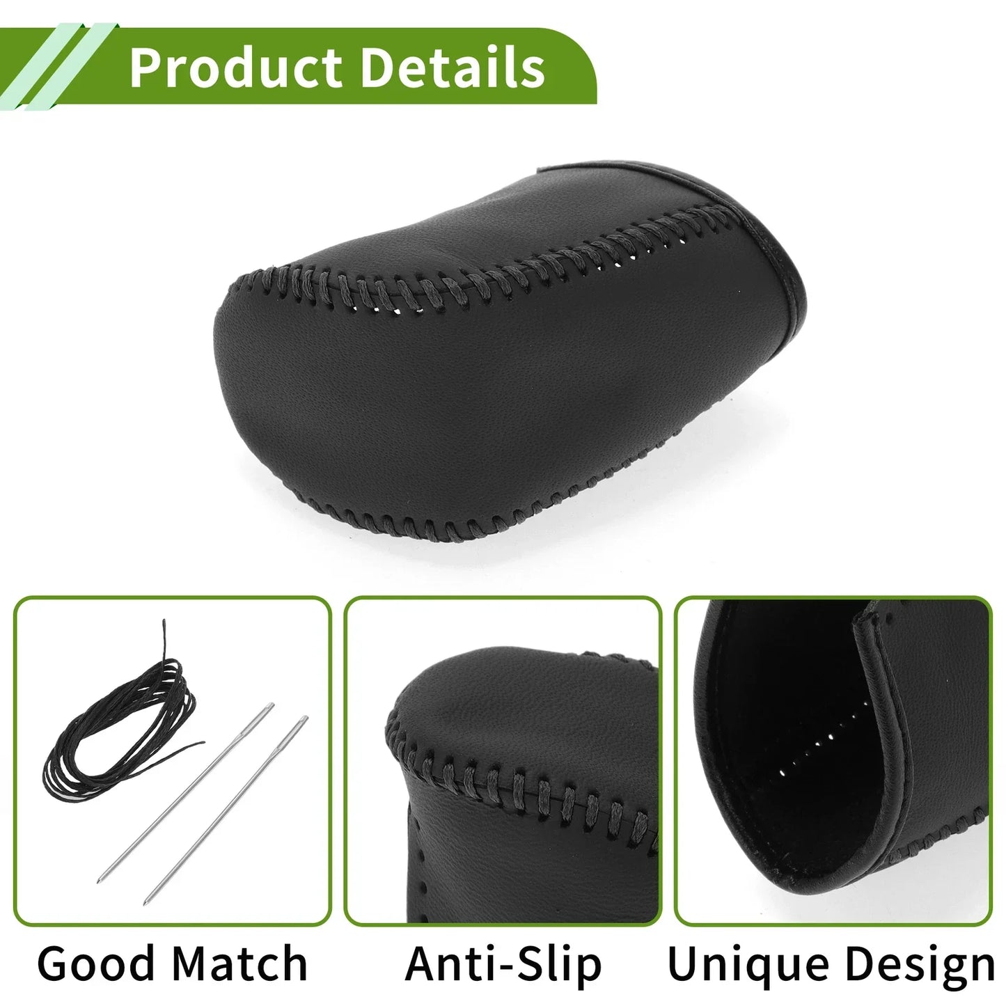 Car Gear Shift Knob Cover for Dodge Journey 2011-2020 Black Faux Leather