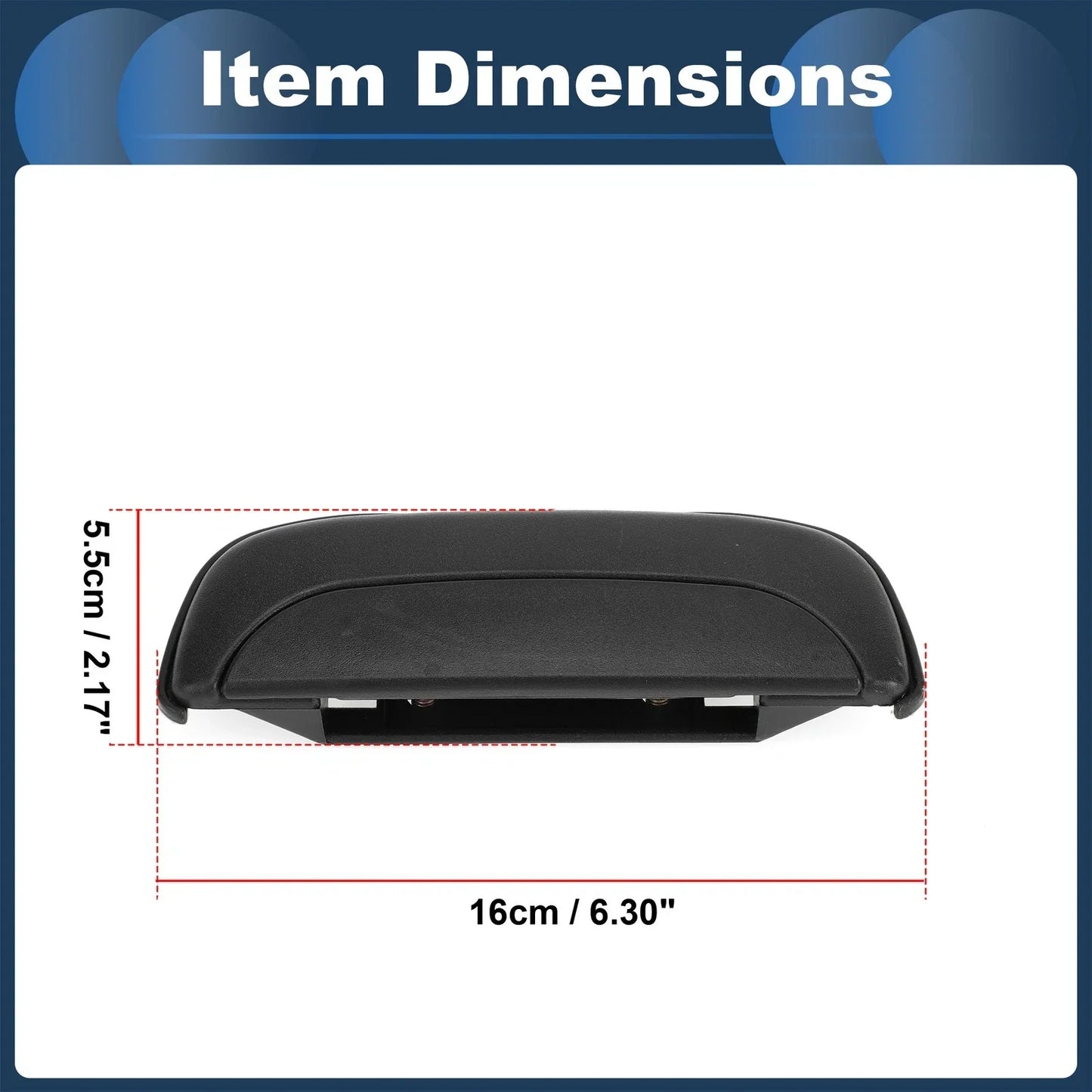 Front Left Exterior Door Handle for Hyundai PORTER (1993-1997) - Black, 1 Pcs
