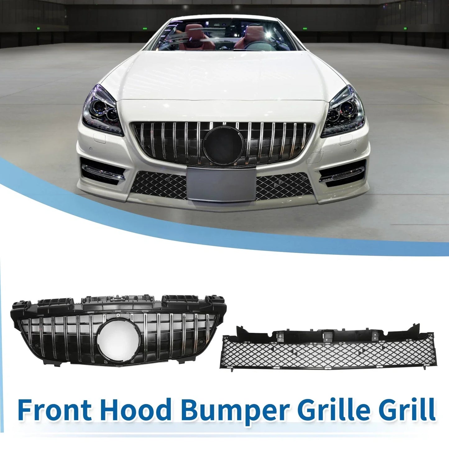 Front Upper Bumper Grille for Mercedes-Benz SLK200 (2000-2004)