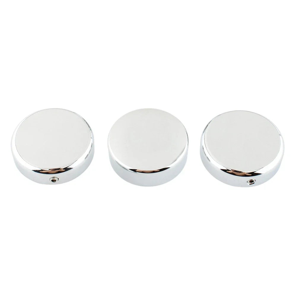 3 x Chrome Top Fork Tube Stem Nuts for Harley V-Rod Night Rod Special (2007-2011)