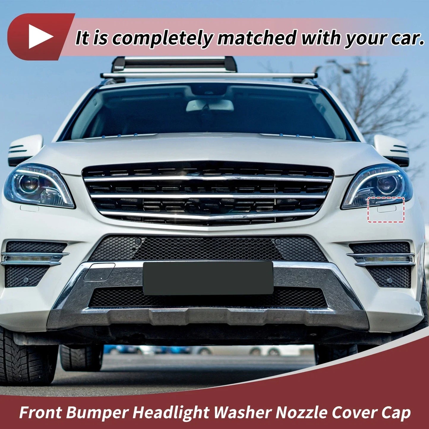 Front Left Washer Nozzle Cover for Mercedes-Benz ML350 (2012-2015) 1 x Cap
