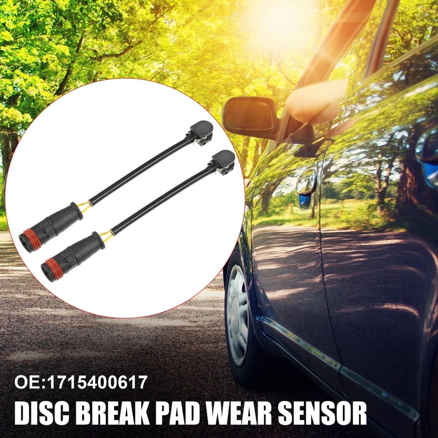 2 x Front Rear Disc Brake Pad Wear Sensors for Mercedes-Benz SL500 (2003-2006)