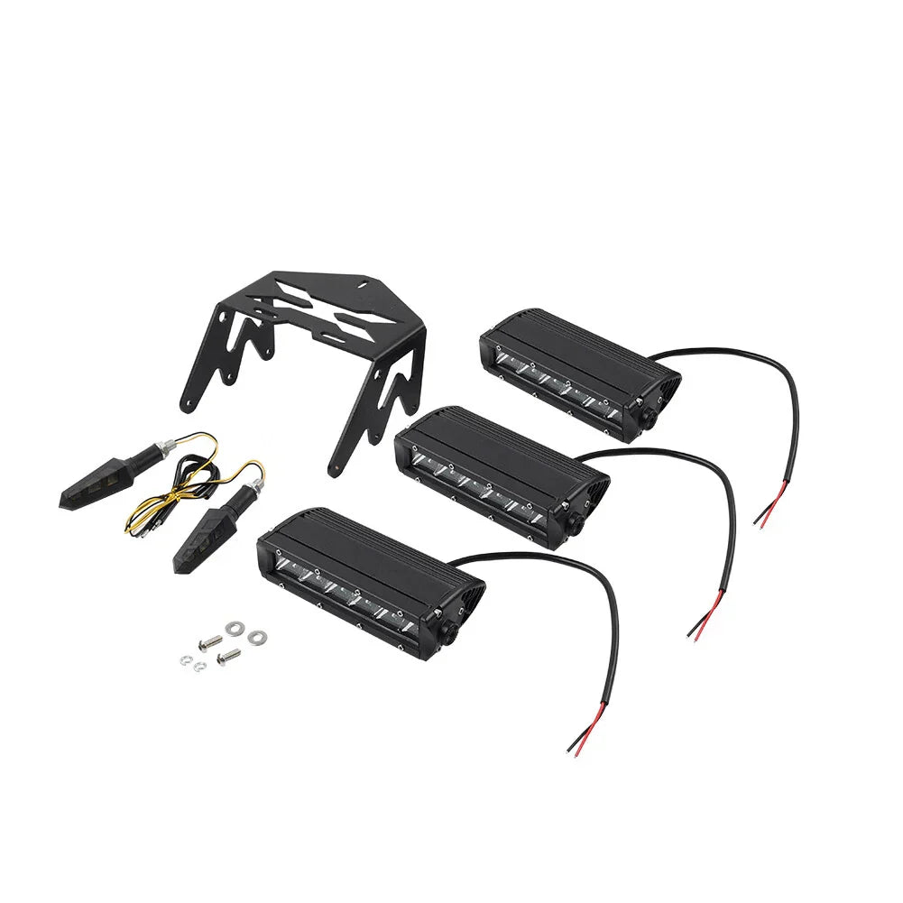Triple Headlight Headlamp Kit for Honda Ruckus GY6 Scooter (2003-2023)