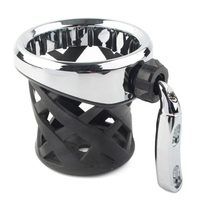 Handlebar Cup Holder Drink w/Mesh Basket for Harley Dyna, Fatboy, Tour Glide