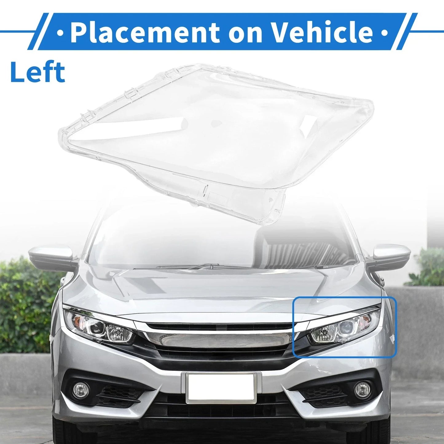 Car Front Left Headlight Lens Cover for Lexus LX570 (2007-2012)