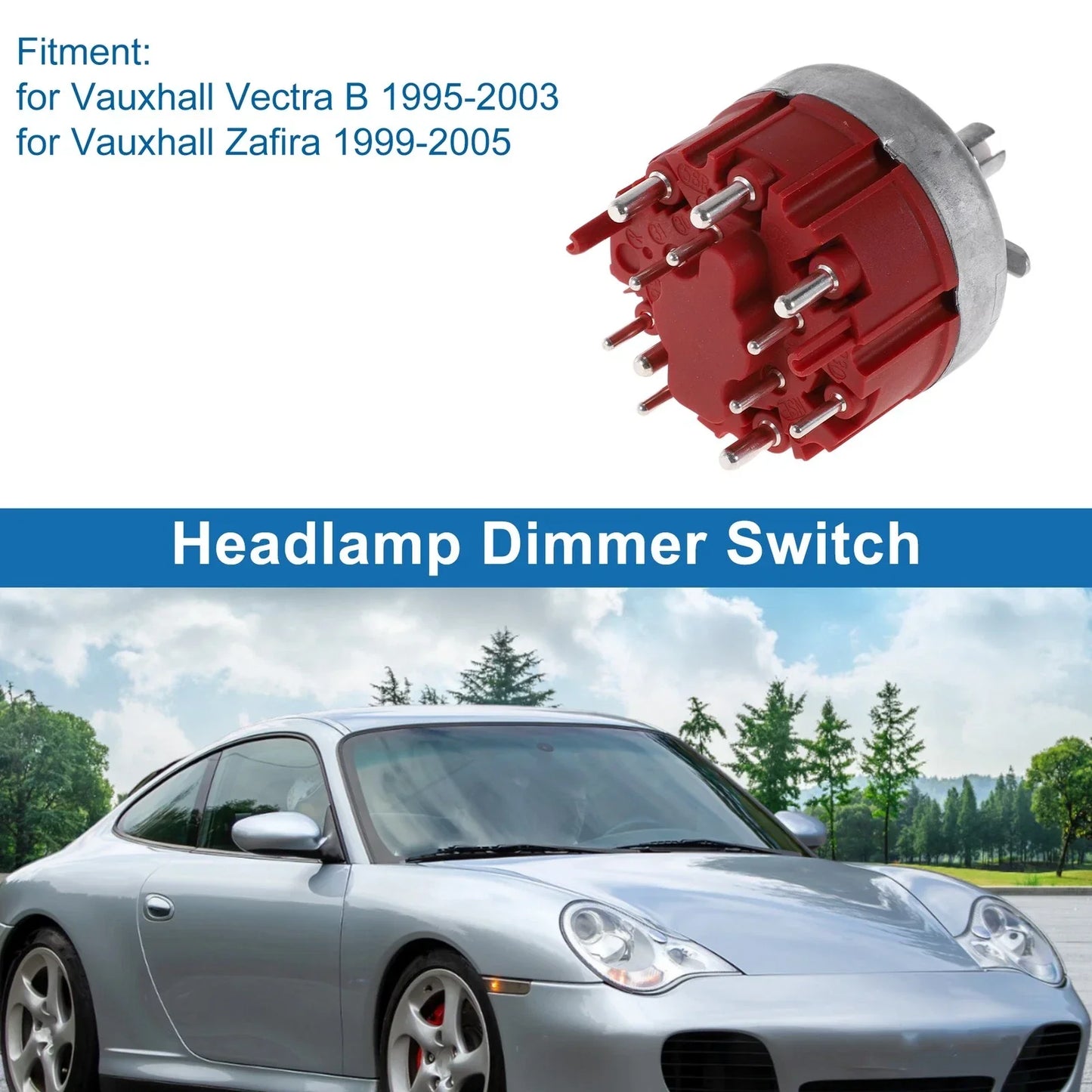 Headlight Switch for Porsche 911 (1999-2004) - Dimmer Switch, Red