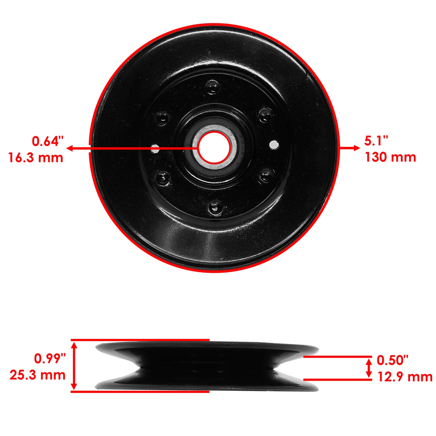 Deck Pulleys Replacement Set for John Deere X330 X350 X354 X370 (42") (2005–2018)