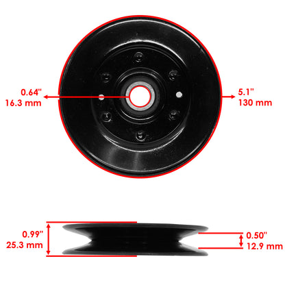 Deck Pulleys Replacement Set for John Deere X330 X350 X354 X370 (42") (2005–2018)