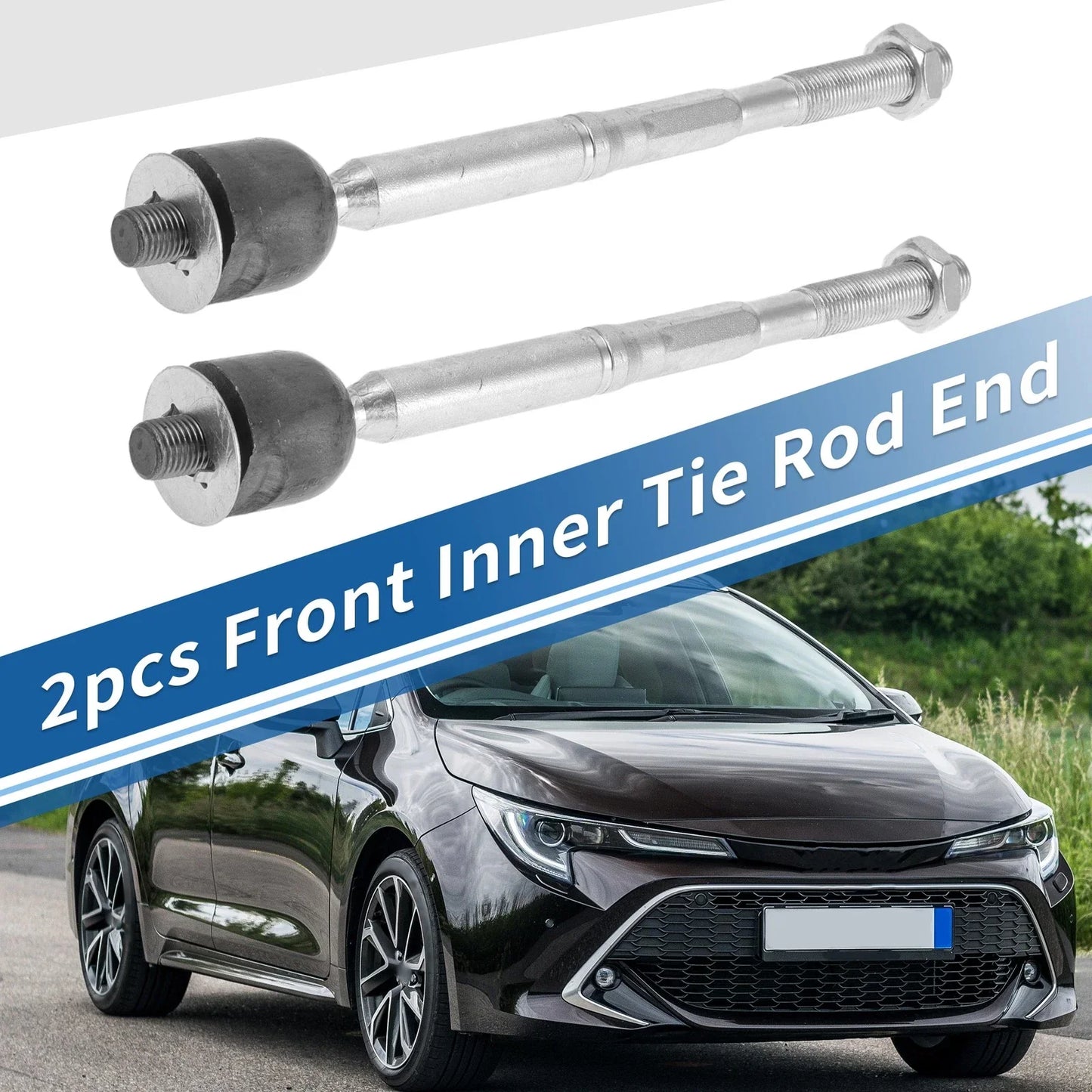 2 x Front Inner Tie Rod End Links for Toyota Highlander RX330 RX350 (2001-2007)