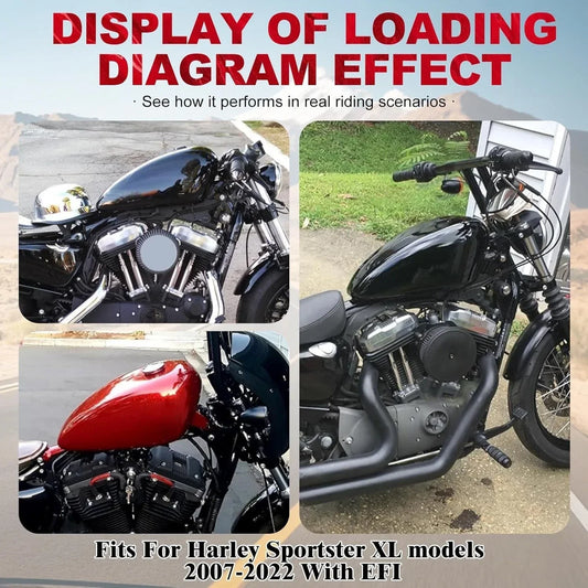 3.8 Gallon Fuel Gas Tank for Harley Sportster XL883 XL1200 (2007-2023)