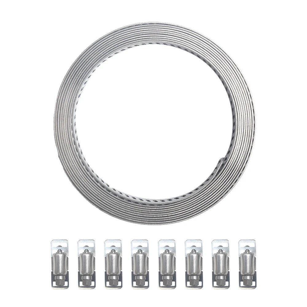 304 Stainless Steel Adjustable Worm Hose Clamps with Fasteners - DIY