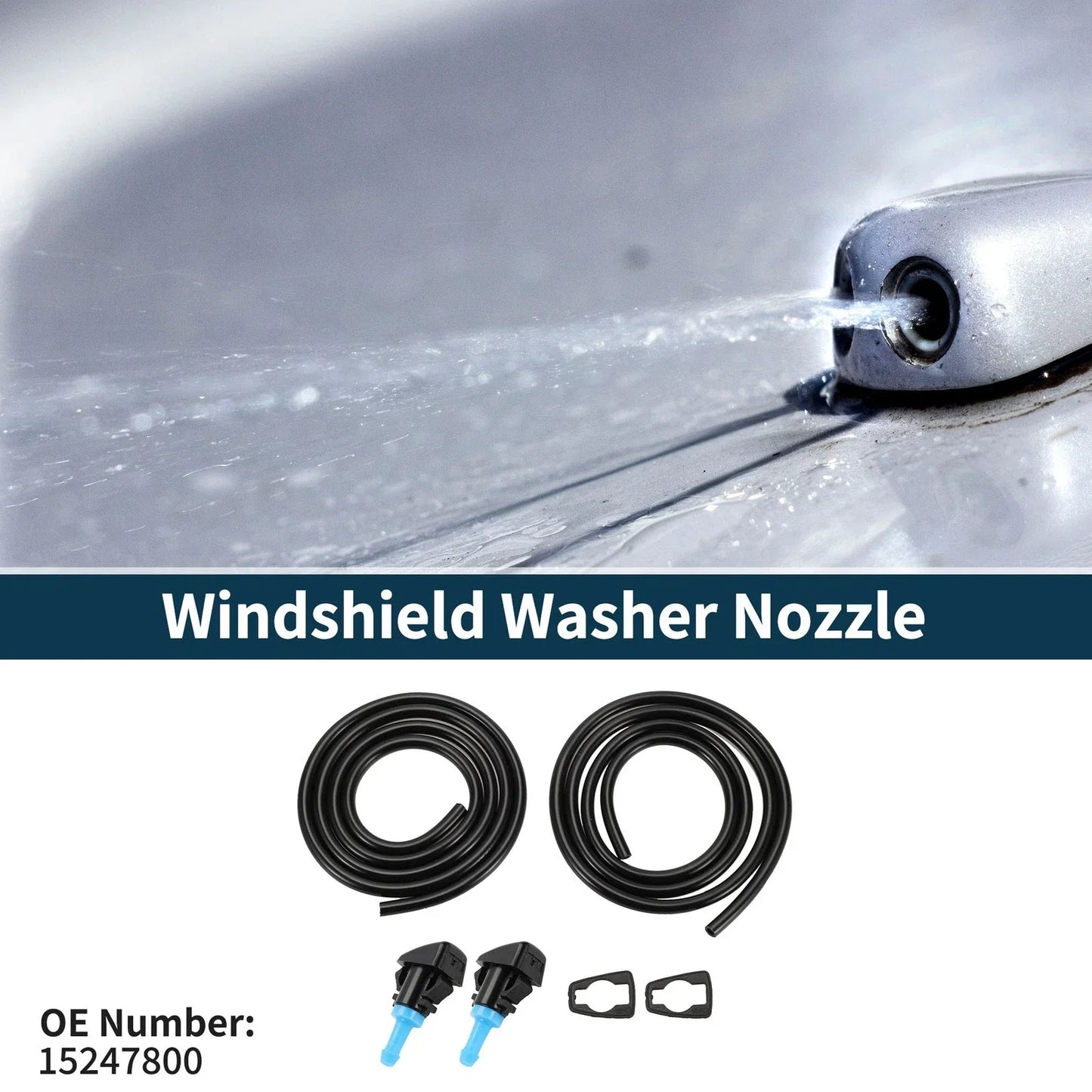 Windshield Washer Nozzle & Gasket, Fluid Hose for Dodge Grand (2001-2009)