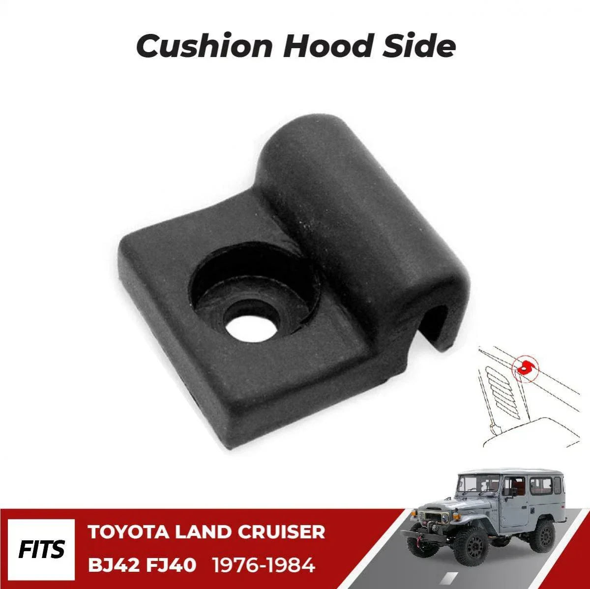 Cushion Hood Rubber Padding Windshield Fits Toyota Land Cruiser FJ40 1974-84 D10