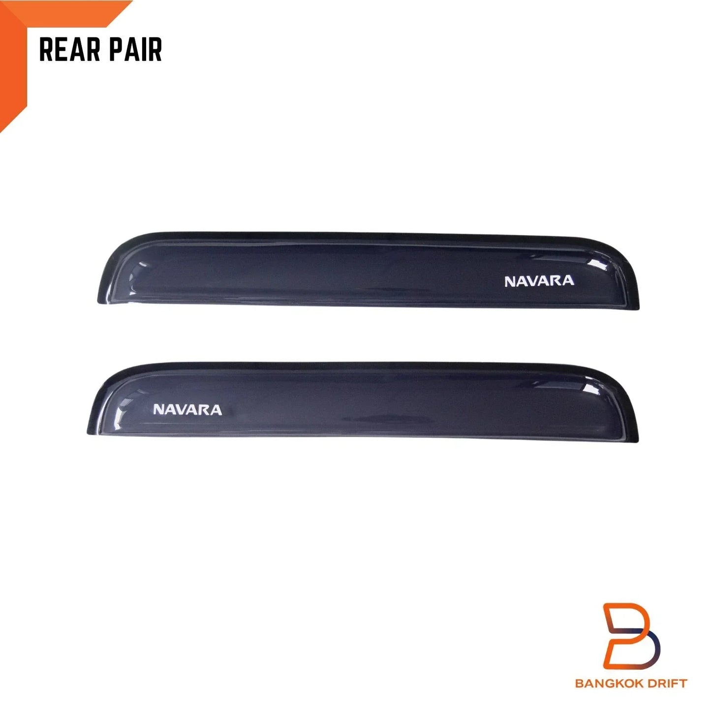 Weather Shields Rain Guards for Nissan Navara D40 ST ST-X RX Dual Cab (05-15)