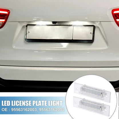 2 x 6500K White LED License Plate Lights for Porsche Boxster (1999-2004)