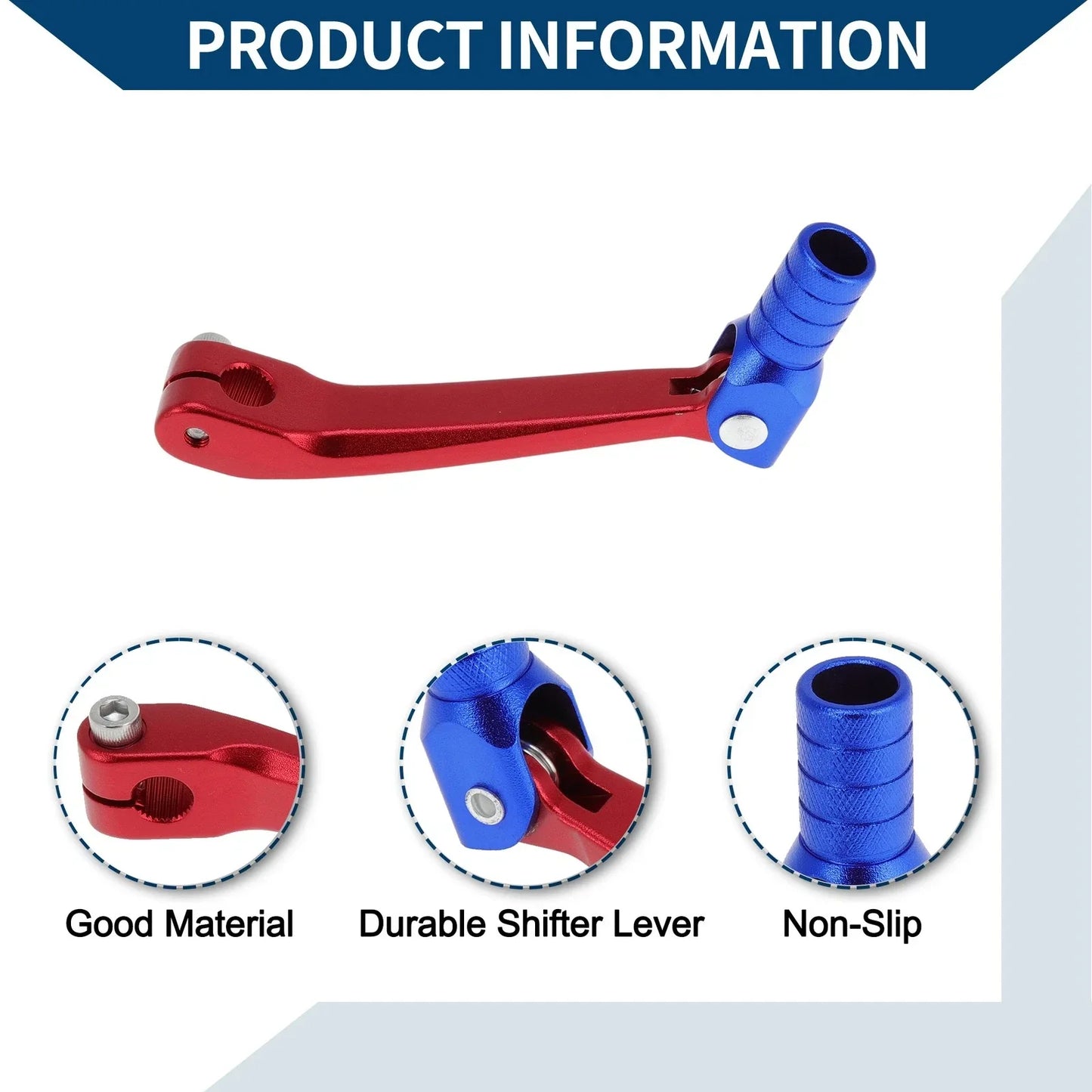 Folding Motorcycle Gear Shifter Lever for Honda CRF150F (2003-2017) Red/Blue