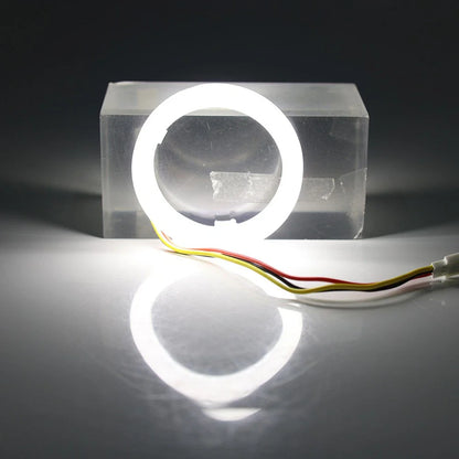 90MM White Amber Switchback LED Halo Rings for Car Headlight Retrofit