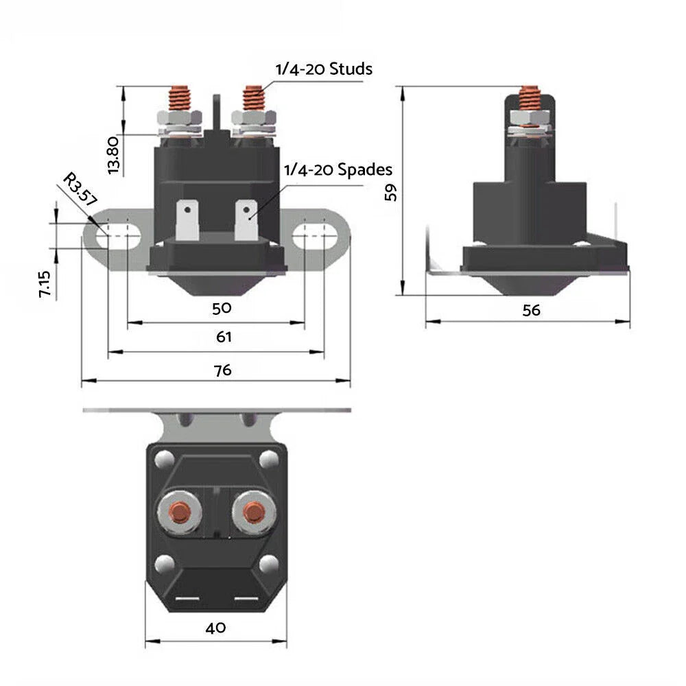 Mower Starter Solenoid Relay for John Deere D100 D105 D110 (2010-2018)