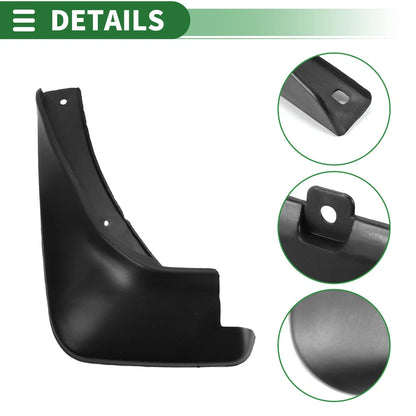 Mud Flaps Splash Guards for Hyundai Accent (2011-2017) with Mount Accessories