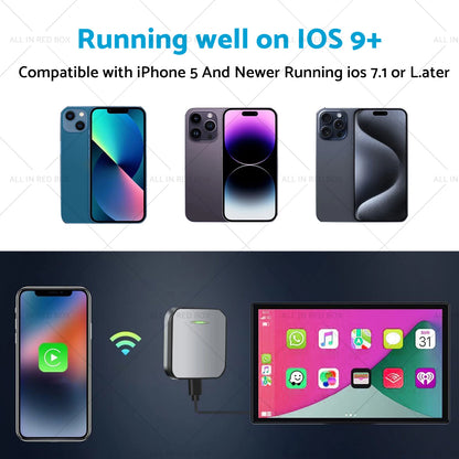 USB Bluetooth Wireless Receiver for Apple CarPlay - Gray