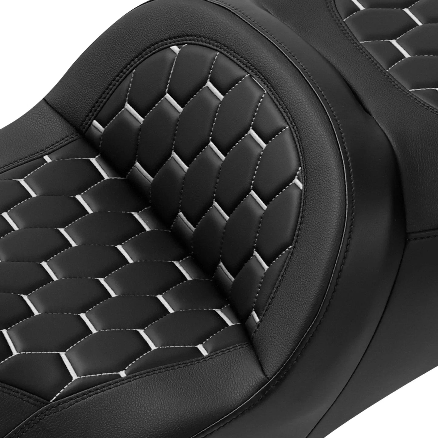 2x Gel Seat With Backrest Pad for Harley Road King Glide (14-23)