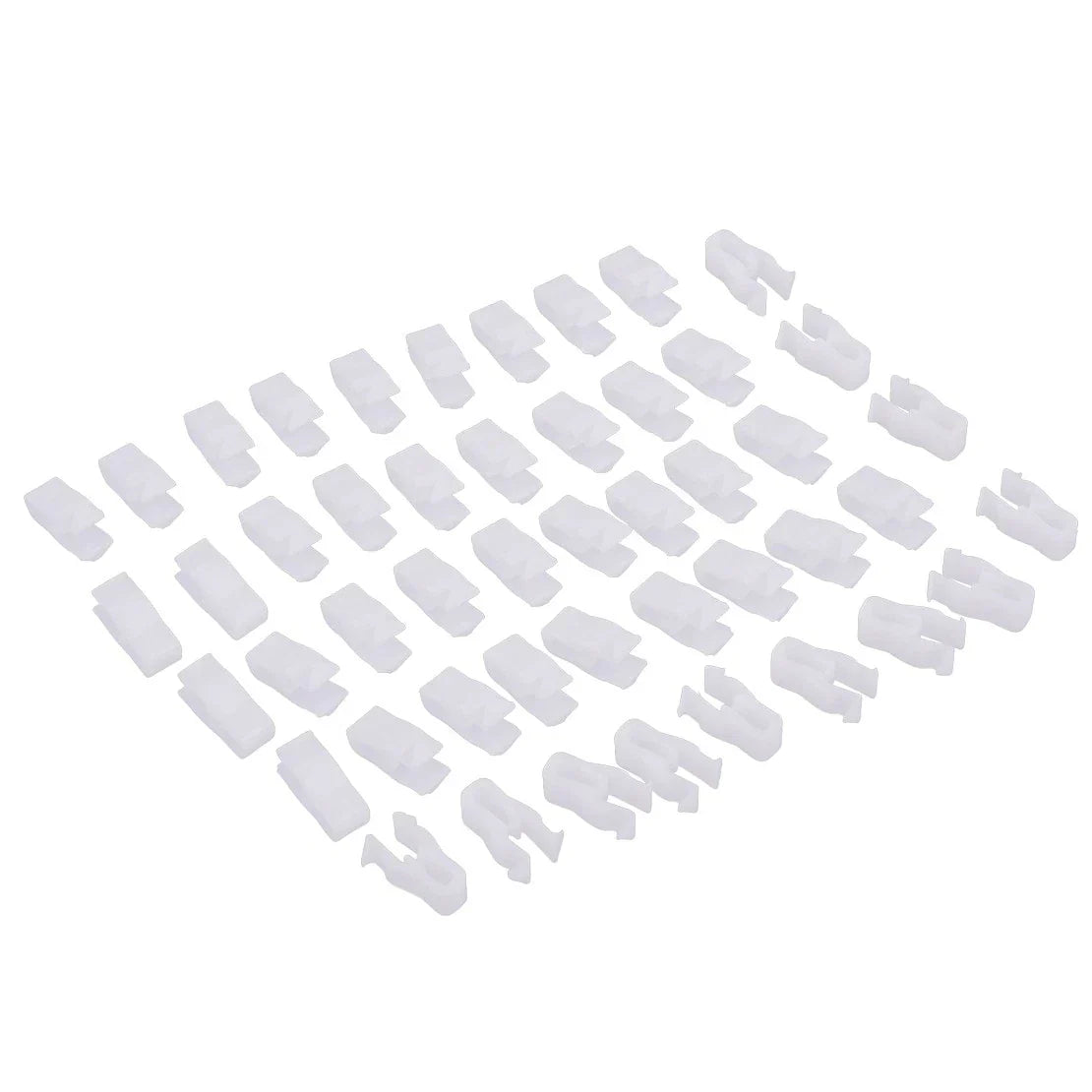 50 x White Plastic Instrument Panel Mounting Rivets for Car