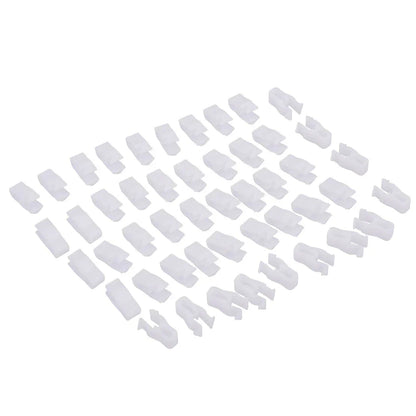 50 x White Plastic Instrument Panel Mounting Rivets for Car