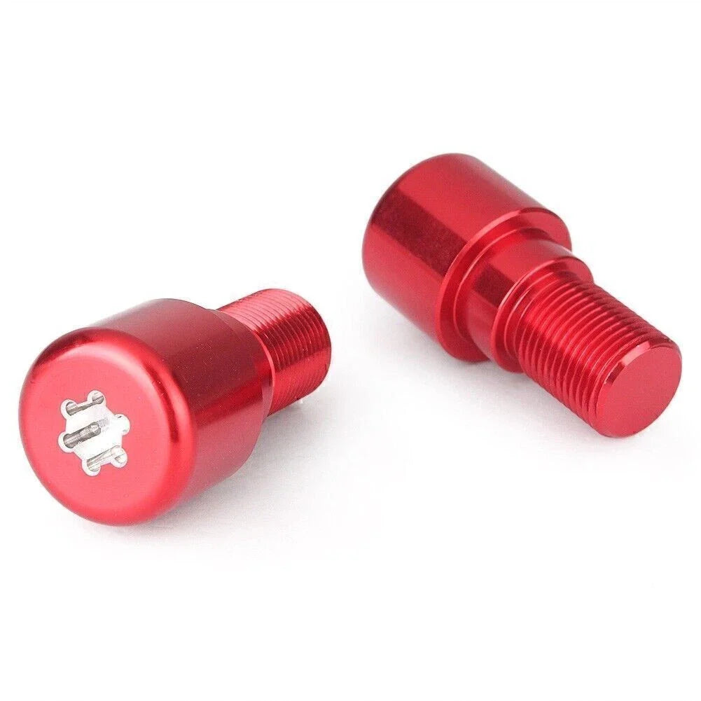 18mm Red Motorcycle Dirt Bike Handlebar Grips End Cap Plugs