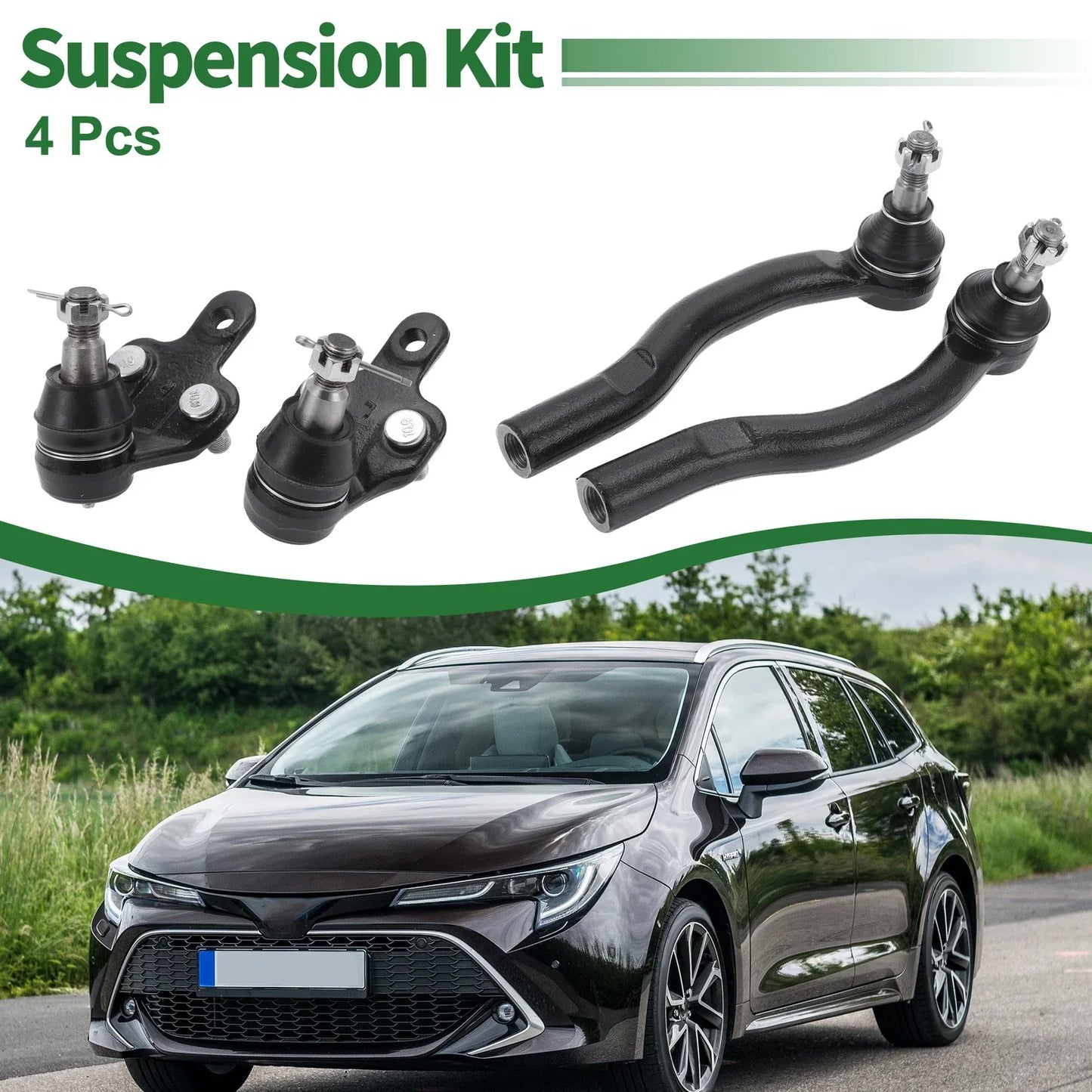 4 x Front Suspension Kit Outer Tie Rod Ends Lower Ball Joints for Toyota Solara