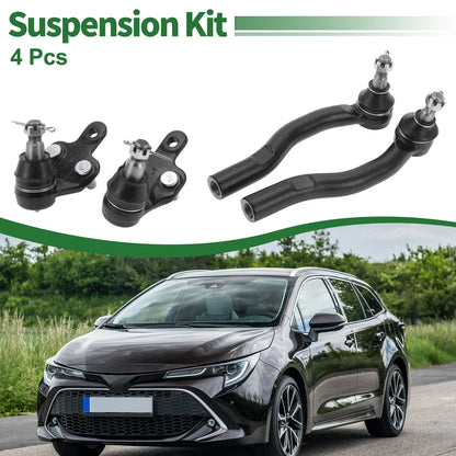 4 x Front Suspension Kit Outer Tie Rod Ends Lower Ball Joints for Toyota Solara