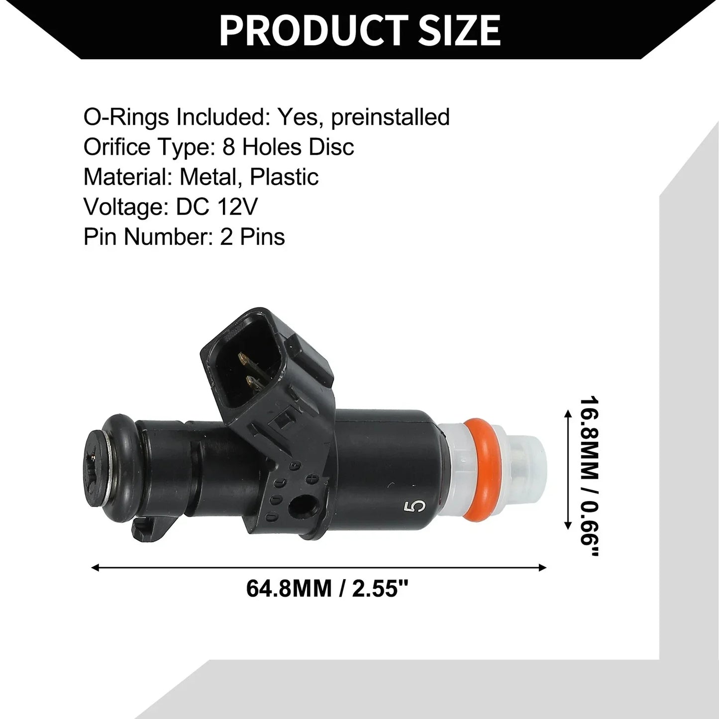 Fuel Injector 1.8L for Honda Civic (2006-2011) - 4 x Black Injectors