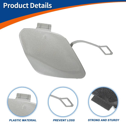 Front Car Bumper Tow Hook Cover for Mercedes S W222 (2014-2020) Silver Tone