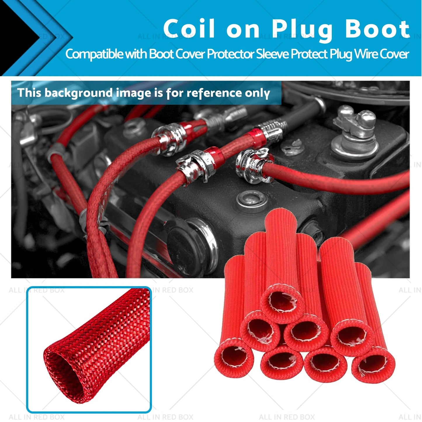 8Pk Spark Plug Wire Boot Protector Sleeve for Car Brands