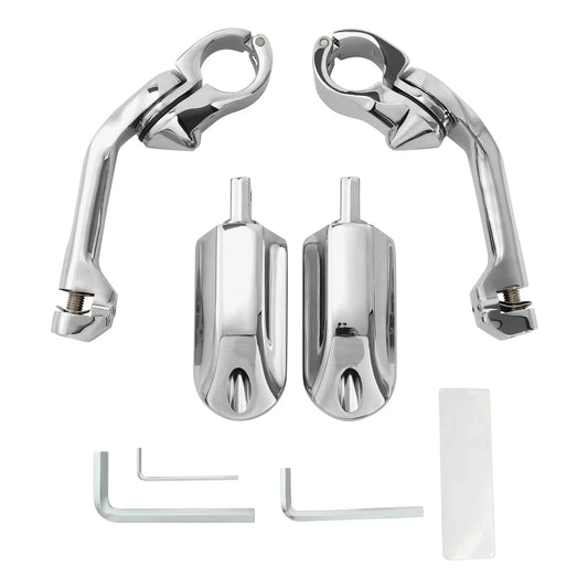 1 1/4" Pegstreamliner Long Angled Highway Engine Guard Footpeg Mount for Harley