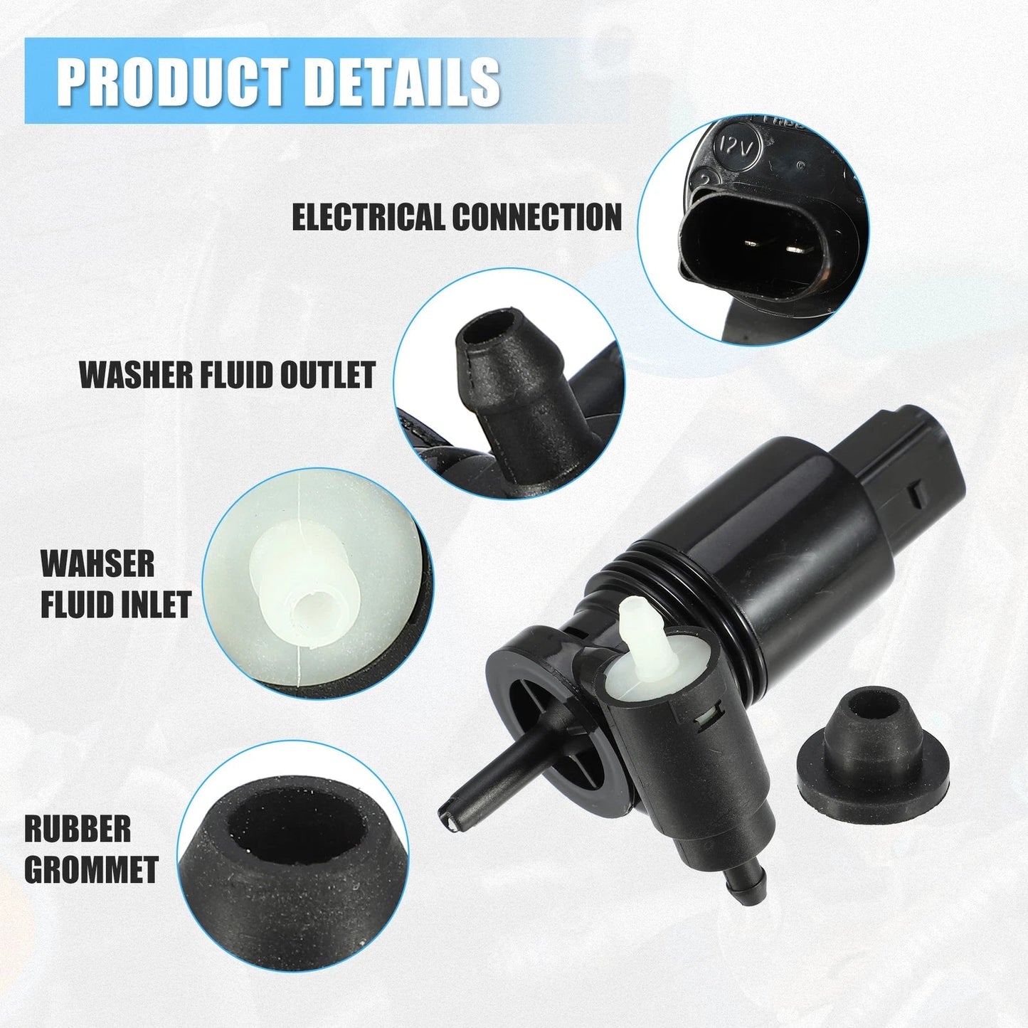 Windshield Washer Motor Pump for Mercedes-Benz GL320 (2007-2009)